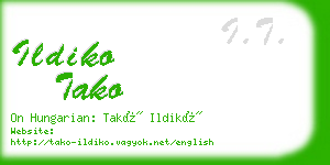 ildiko tako business card